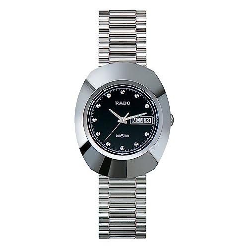 Rado DiaStar Original Silver 35mm Swiss Quartz Black Dial